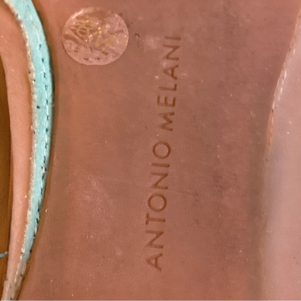 Antonio Melani Mint Suede Rhinestone Ballet Flats Size 8 - Picture 4 of 8